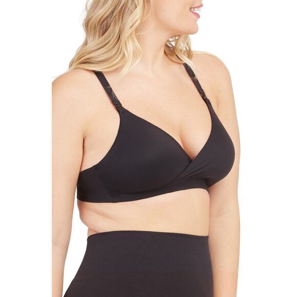 Spanx Women's Bra-llelujah Nursing Bra Wireless Black Size Medium NWT